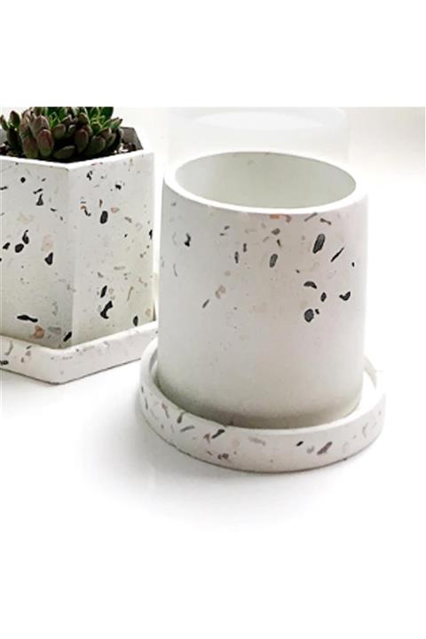 Hobizubi Beton Saksı Altlığı Kalıbı, Bardak Altı & Dekoratif Kalıbı - 10 Cm - 48