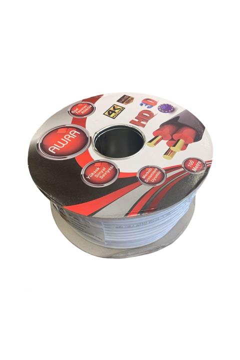 AWRA Aw-1002 Rg6u4 Anten Kablosu 100 Metre 48 Tel Beyaz