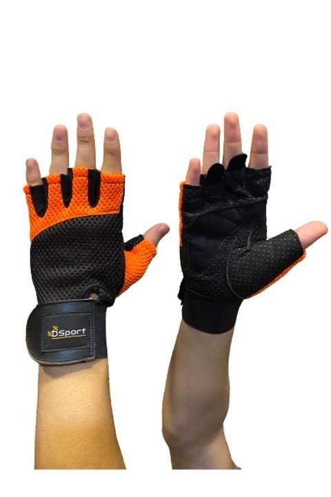 DSport 1952 Concept Turuncu Siyah Sporcu Fitness Ağirlik Sporcu Bilekliği Eldiveni