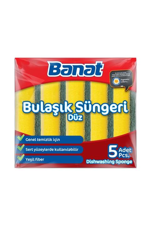 Banat Banat 5'li Sünger Düz