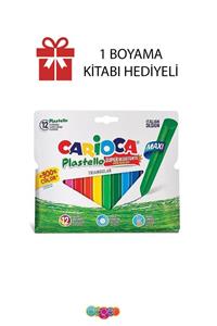 CARIOCA Üçgen Jumbo Elleri Kirletmeyen Yıkanabilir 12'li Pastel Boya Kalemi