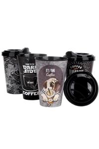 Lira 4 Adet Kahve Bardağı Plastik Coffee Cup 400 ml