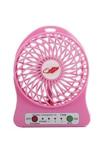 Kingshark Masa Üstü Şarjlı Mini Vantilatör 3 Kademeli Usb Mini Fan Pembe