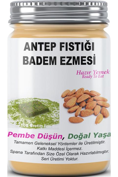 SPANA Antep Fıstığı Badem Ezmesi Ev Yapımı Katkısız 330gr