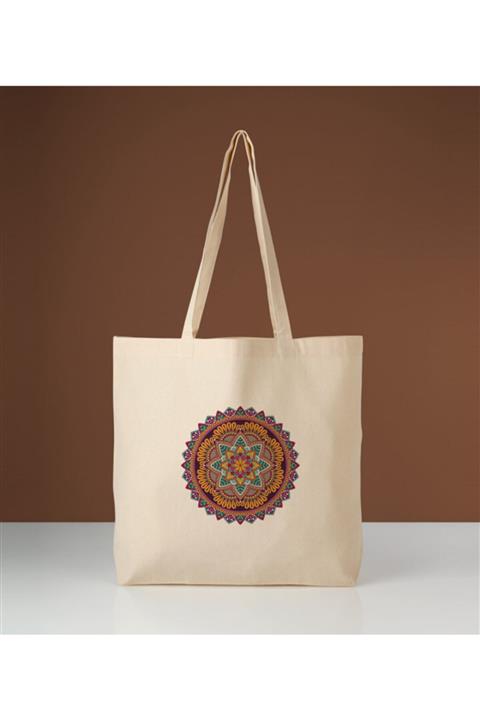 Bez Çanta Burada Alışveriş Çantası Gabardin Mandala
