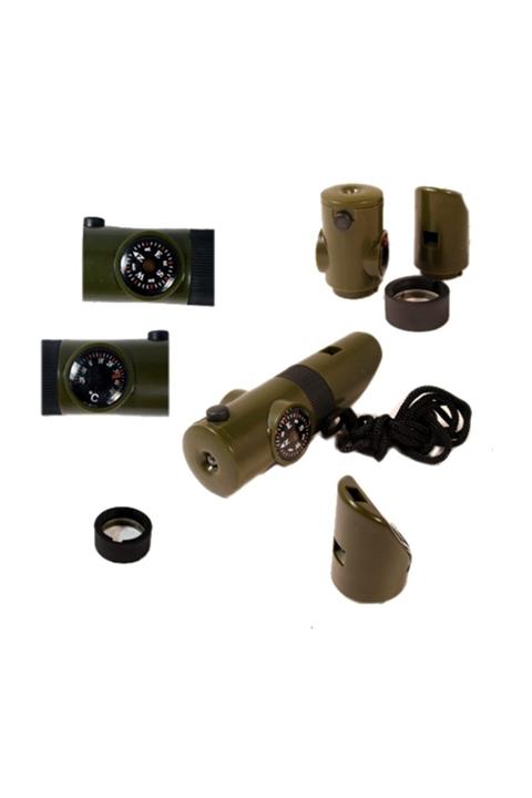 5DM Izci Düdüğü - Avcı Düdüğü 7in1 Pusulalı Termometreli Survival Düdük