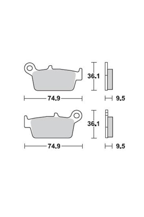 Moto Adv Garage Kawasaki Klx 250 Arka Fren Balatası Sinterli Braking