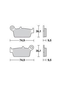 Moto Adv Garage Kawasaki Klx 250 Arka Fren Balatası Sinterli Braking