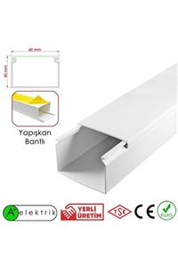 A Plus Elektrik 60x40 Mm Beyaz 24x2m=48m Yapışkan Bantlı Kablo Kanalı