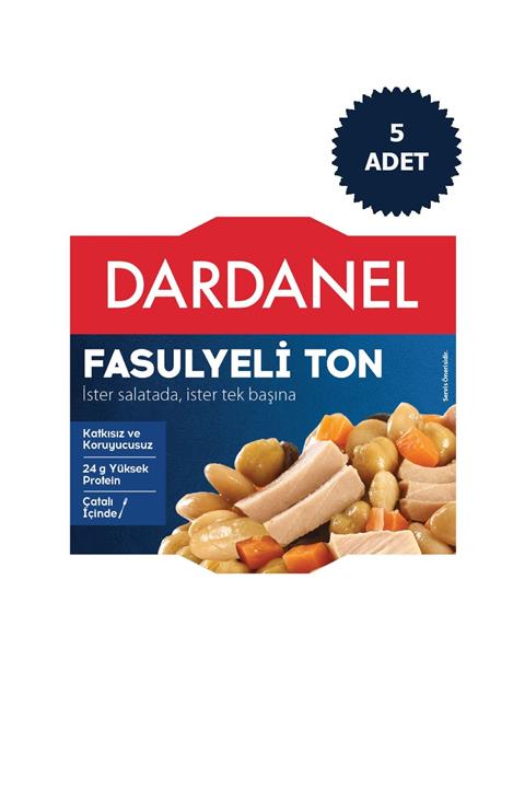 Dardanel Fasulyeli Ton Balığı 185g 5 Adet