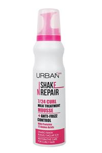 Urban Care Urban Shake N Repair 7/24 Curl Milk Treatment Mousse + Anti Frizz Control 150ml