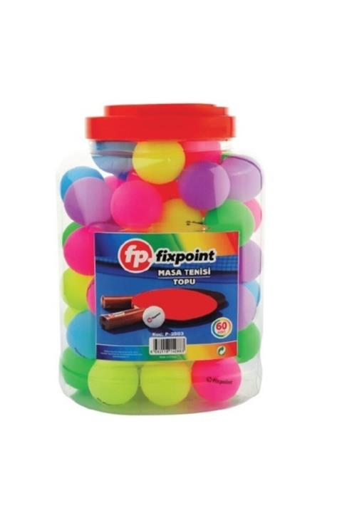 FixPoint Renkli Masa Tenisi Topu 60'lı Paket P-2883