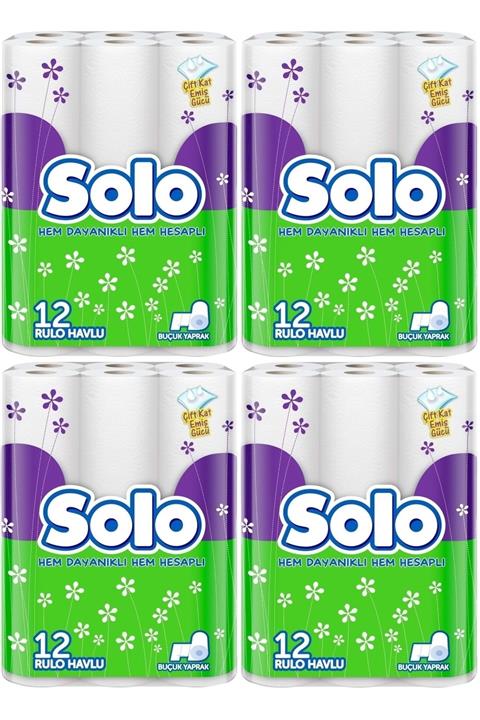 Solo Kağıt Havlu Çift Katlı 48 Li Paket (4pk*12)