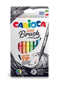 CARIOCA Süper Brush Fırça Uçlu Keçeli Boya Kalemi 10lu