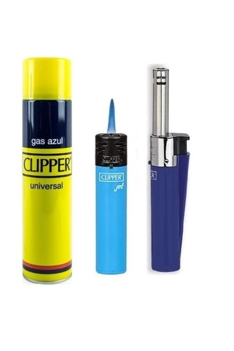 Clipper Efsane Set 1 Adet Jet Rüzgar Çakmağı + 1 Adet Mini Tube Çakmak + 1 Adet Çakmak Gazı