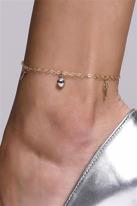 MÜCEVHER SARAYI 14 Ayar Altın Kadın Şans Halhal Modeli