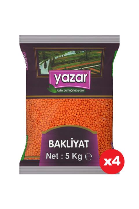 YAZAR Kırmızı Mercimek 5 Kg X 4 Paket