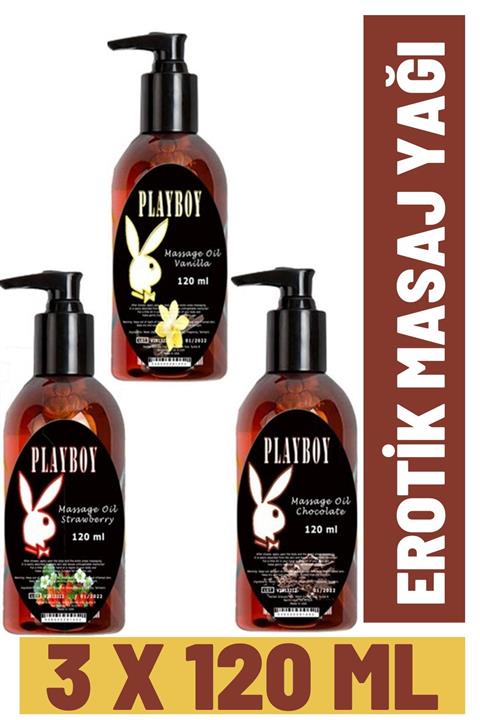 Playboy Massage Oil 120 ml 4 Çeşit Vücut Masaj Yağı