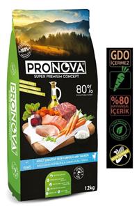 PRONOVA Düşük Tahıllı Somon Balıklı Hassas Derili Yetişkin Köpek Maması 12 Kg