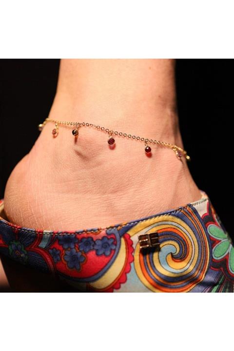 ATA MUCEVHERAT 14 Ayar Renkli Taşlı Modern Halhal