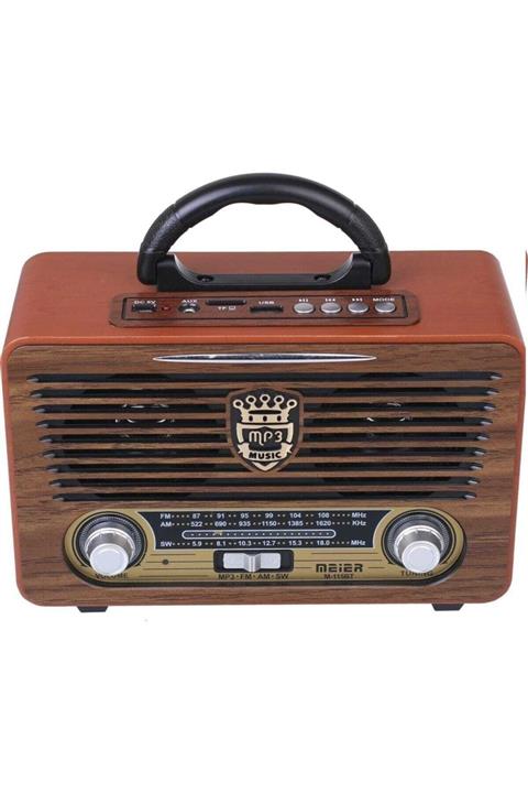 Meier Eskitme Nostalji Tasarımlı Bluetoothlu Nostalji Radyo 115bt