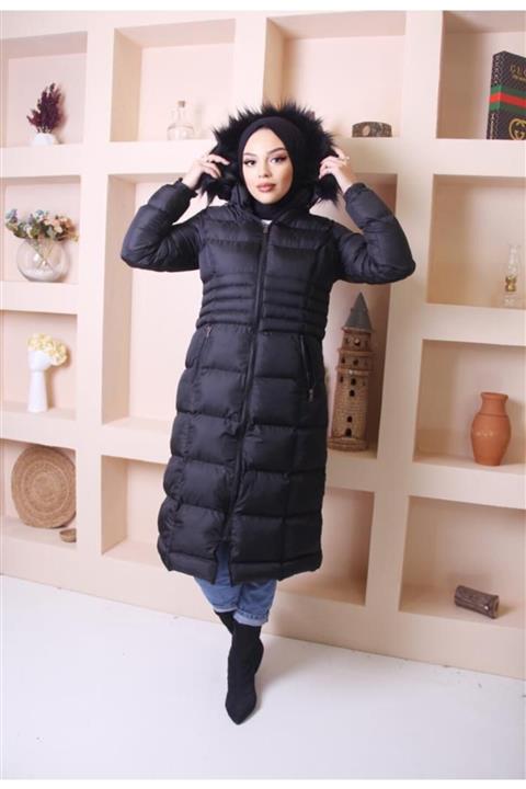 moda farrin Kürklü Şişme Mont