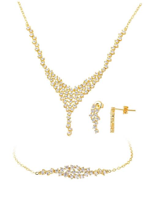 Bilezikci Sonsuzluk Altın Nişan Takı Seti