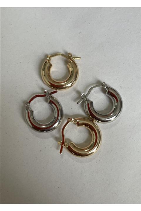 KİLİGİSTANBUL Gold Renk Halka Küpe Küpe