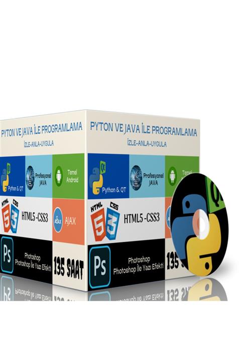 Enine Boyuna Eğitim Enine Boyuna Python Ve Java Ile Programlama Eğitim Seti