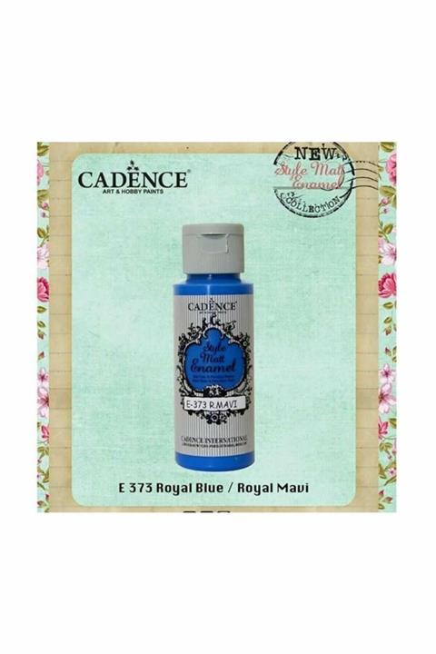 Cadence Style Matt Enamel Cam & Porselen Boyası 59 ml. E-373 Royal Mavi