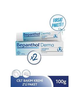 Bepanthol Cilt Bakım Kremi 100 gr 2li Paket l Tüm Cilt Tiplerine Uygun, El ve Yüz İçin Günlük Bakım