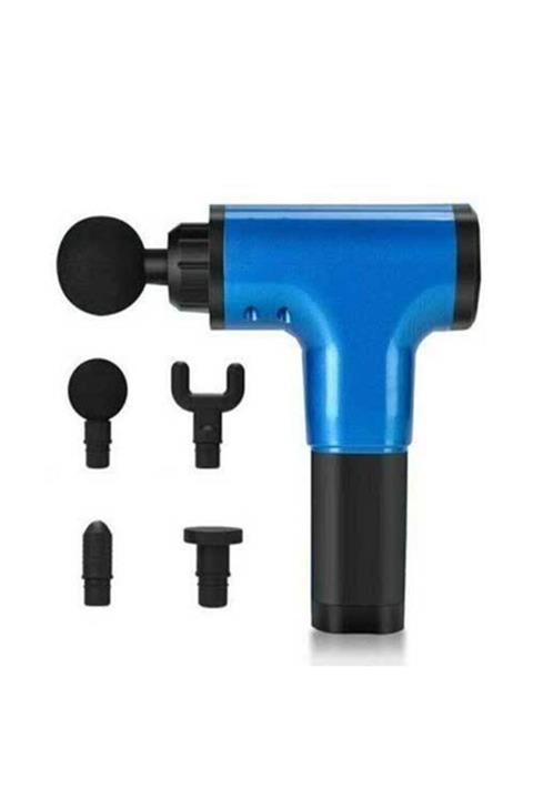 Tamam Masaj Aleti Tabancası 4 Başlıklı 6 Kademeli Vurmalı Titreşimli Yoğurmalı Elektrikli Masaj Cihazı