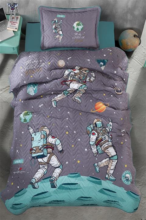 Clasy Aran Tekstil %100 Pamuk Genç Yatak Örtüsü-space Antrasit