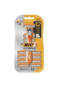 Bic Bıc 3 Hybrid Extra Life Tıraş Bıçağı 12 Kartuşlu