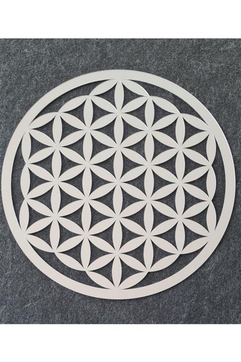 Arctimo Yaşam Çiçeği Gümüş Aynalı Çerçeve 30cm. Çap