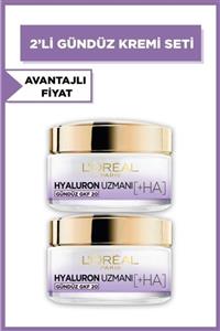 L'Oreal Paris Hyaluron Uzmanı Cilt Dolgunlaştıran Nemlendirici Krem Gkf 20 2'li Set