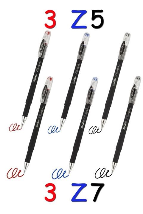 Scrikss Speed Jel Kalem 6'lı Set: 3x0.5-3x0.7 Mavi-siyah-kırmızı