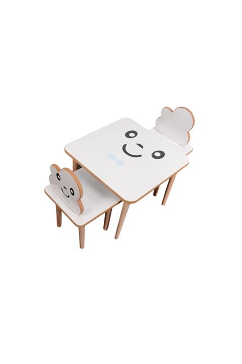 webkapinda Çocuk Masa Sandalye Takımı Aktivite Masası Oyun Masası 2 Sandalye 1 Masa