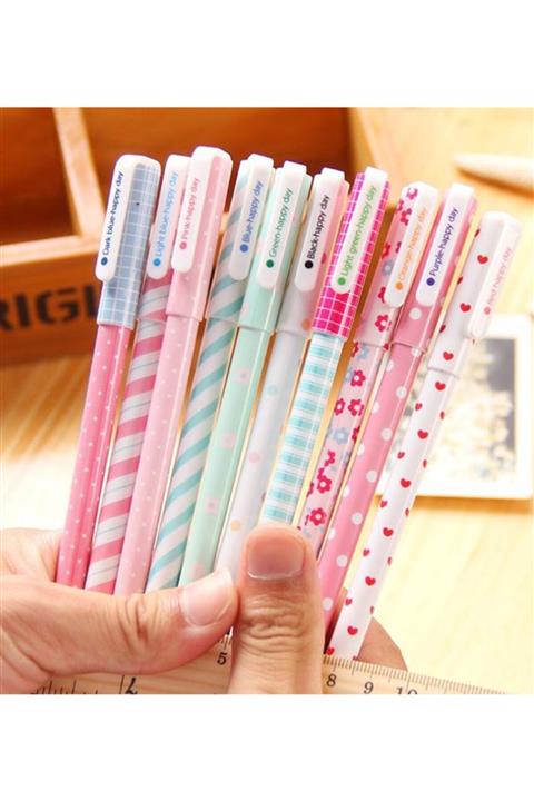 ÇETİN ACCESSORİES Gökkuşağı 10'lu Kalem Seti