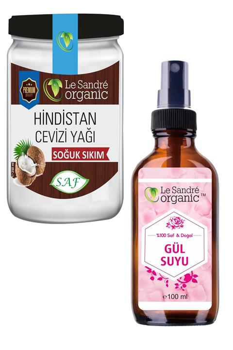 Le Sandre Organic Hindistan Cevizi Yağı 250 ml + Gül Suyu 100 ml