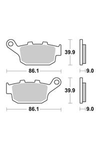 Moto Adv Garage Kawasaki Kle 650 Versys 15-21 Arka Fren Balatası Sinterli Braking