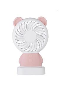 flamingocepshop Damo Bear Mini Taşınabilir Fan - Pembe