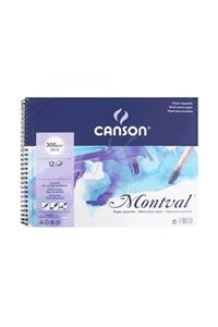 Canson Montval Spiralli Sulu Boya Blok 300g 12 Sayfa 10.5x15.5cm