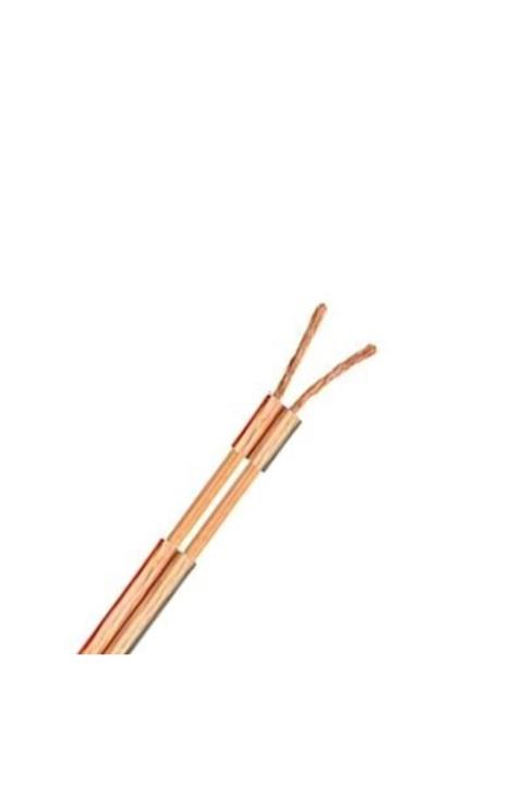 FULLY Elektrik Kablosu / Hoparlör Kablosu 2 X 1,5 Mm Şeffaf 100 Metre Bakır Kordon Kablosu 1701
