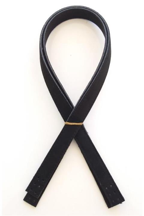 angel çanta aksesuar Siyah Süet Suni Deri 80x2 cm Çift Sap