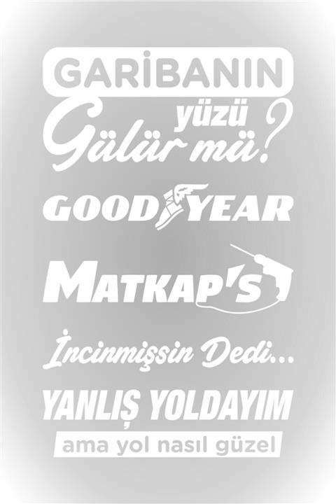Quart Aksesuar Arka Cam Sticker Set Oto Sticker Araba Sticker Model 8 Beyaz 20 X 33 Cm