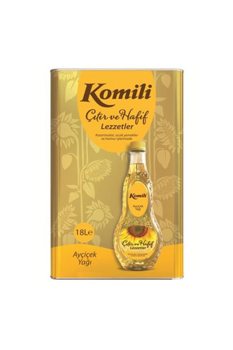 Komili Ayçiçek Yağı 18 Lt Teneke