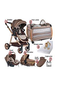 Baby Home 955 Gold Travel Sistem Bebek Arabası 600 Bebek Oyun Parkı Beşik Yatak Full Takım