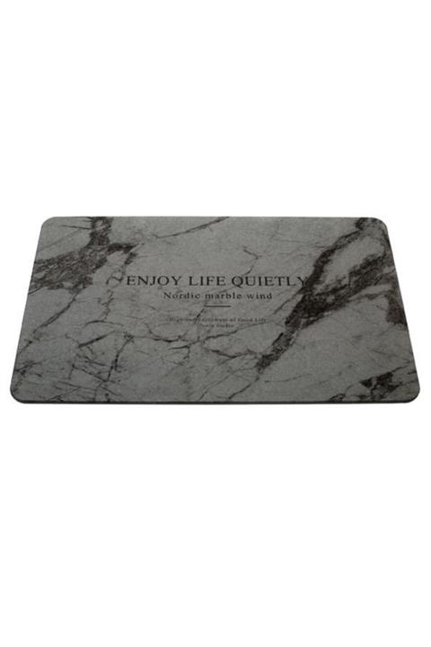 PI&GO Diatom Banyo Paspası Su Emici Paspas Kaymaz Tabanlı Paspas Abdest Paspası - Enjoy Life Gri