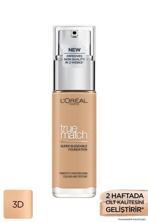L'Oreal Paris True Match Bakım Yapan Fondöten 3D GOLDEN BEIGE